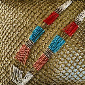 Multi Colored/Strand. Glass Beads.16" Necklace